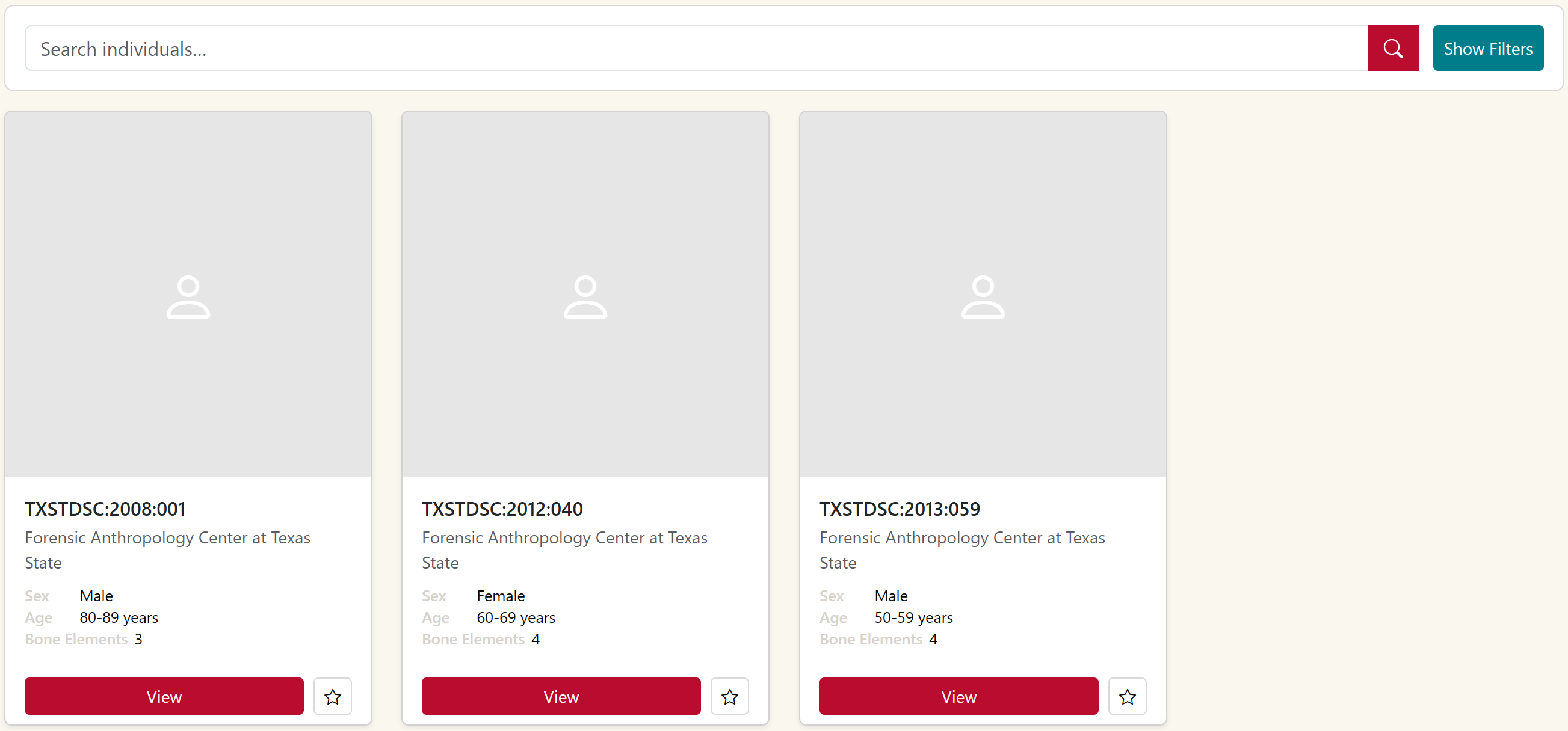Search results for individuals